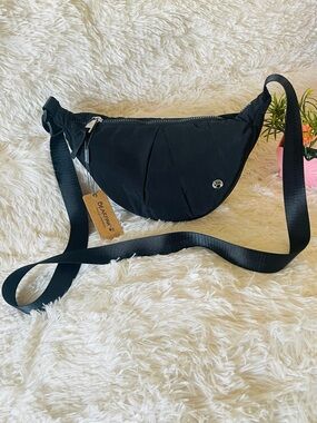 BearPaw Black Crescent Crossbody Sling